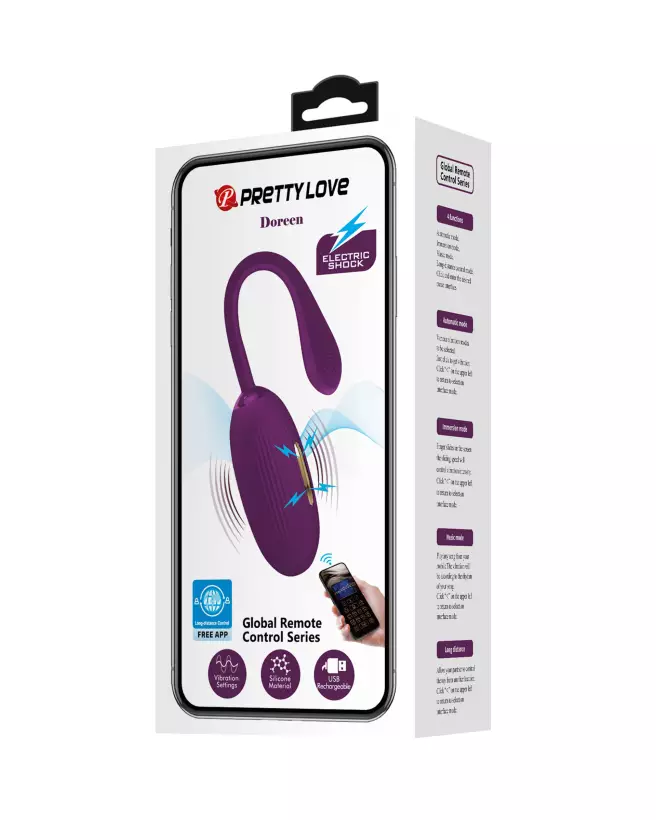 Image de l'œuf vibrant télécommandé Pretty Love Doreen en violet pour stimulation discrète-2