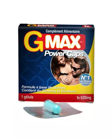 Gmax Power Caps pour homme, stimulant rapide et naturel pour améliorer la performance et l'énergie-1
