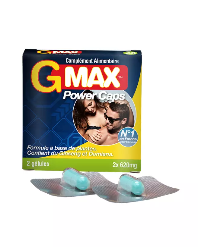 Gmax Power Caps pour homme - Stimulant rapide et efficace-1
