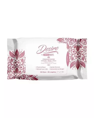 Image des lingettes hygiène intime Swiss Navy, 25 pièces pour soins féminins doux et efficaces-1