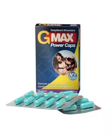 Gmax Power Caps Homme 20 gélules stimulant rapide pour performance et endurance-1