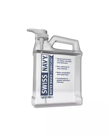 Image du lubrifiant Swiss Navy à base d'eau 3785 ml - hydratation durable et confort optimal-1