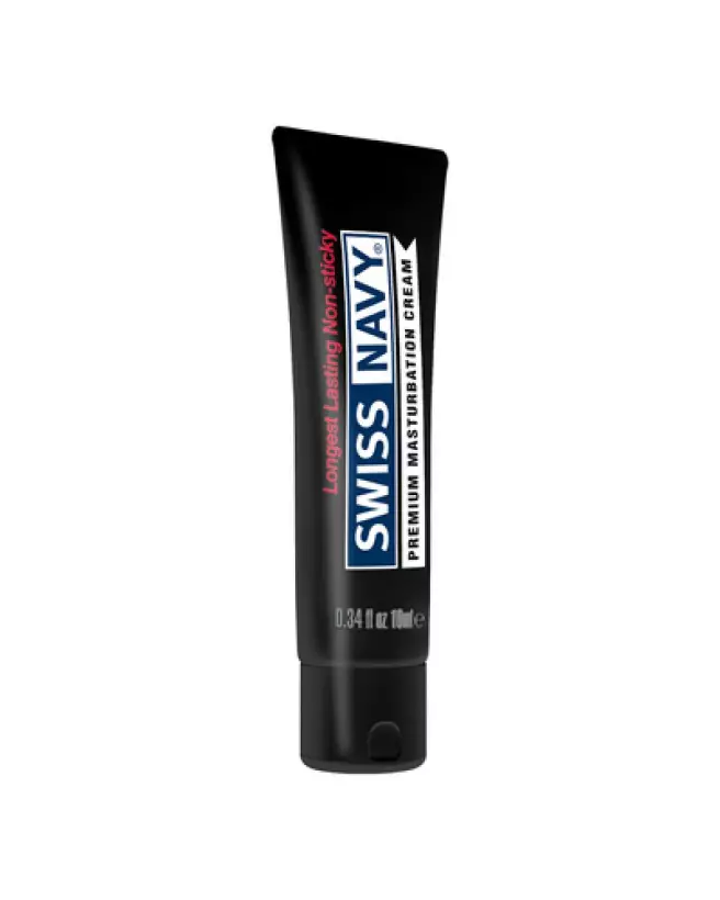 Image de la crème de masturbation Swiss Navy 10 ml pour homme, formule longue durée et texture soyeuse-1