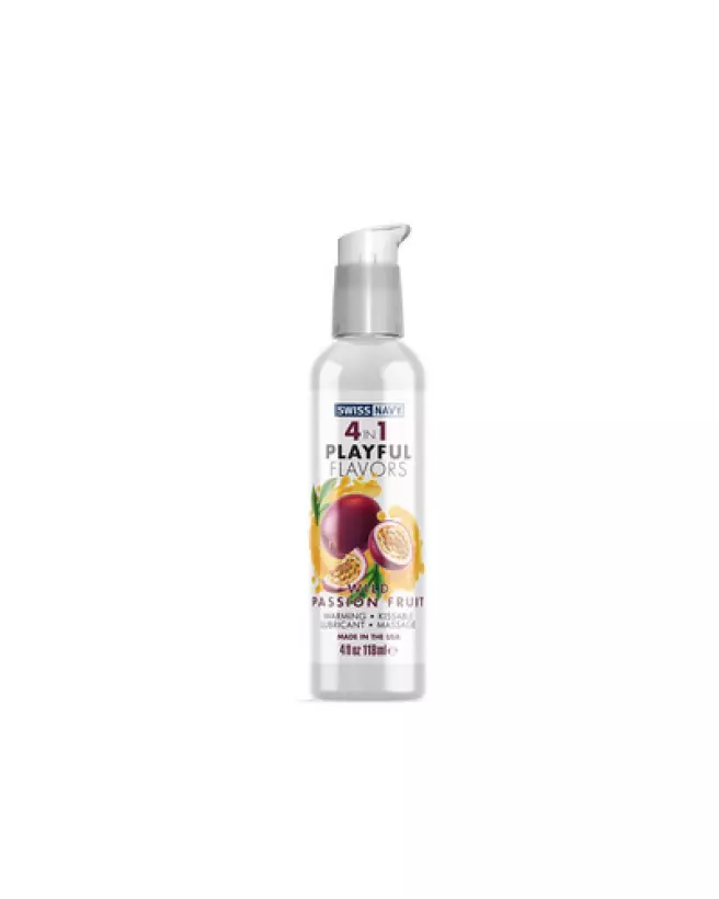 Lubrifiant Swiss Navy 4 en 1 saveur fruit de la passion 118 ml-1