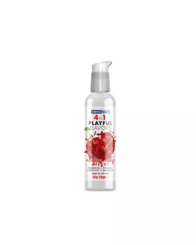 Lubrifiant Swiss Navy 4 en 1 saveur cerise sauvage 118 ml-1