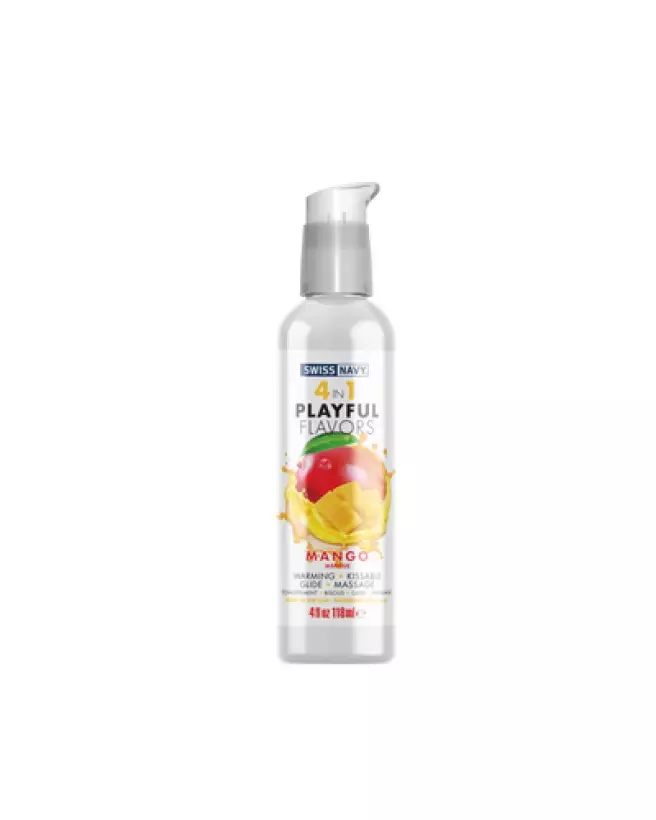 Image Lubrifiant 4 en 1 Swiss Navy à la Mangue - Massage et Hydratation-1