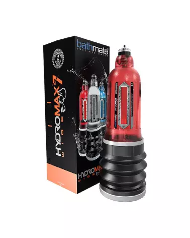 Image de la pompe à pénis HydroMax7 Wide Boy Rouge par BathMate-2