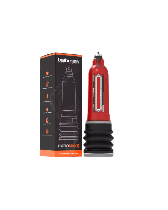 HydroMax8 BathMate pompe à pénis rouge pour amélioration performance-3