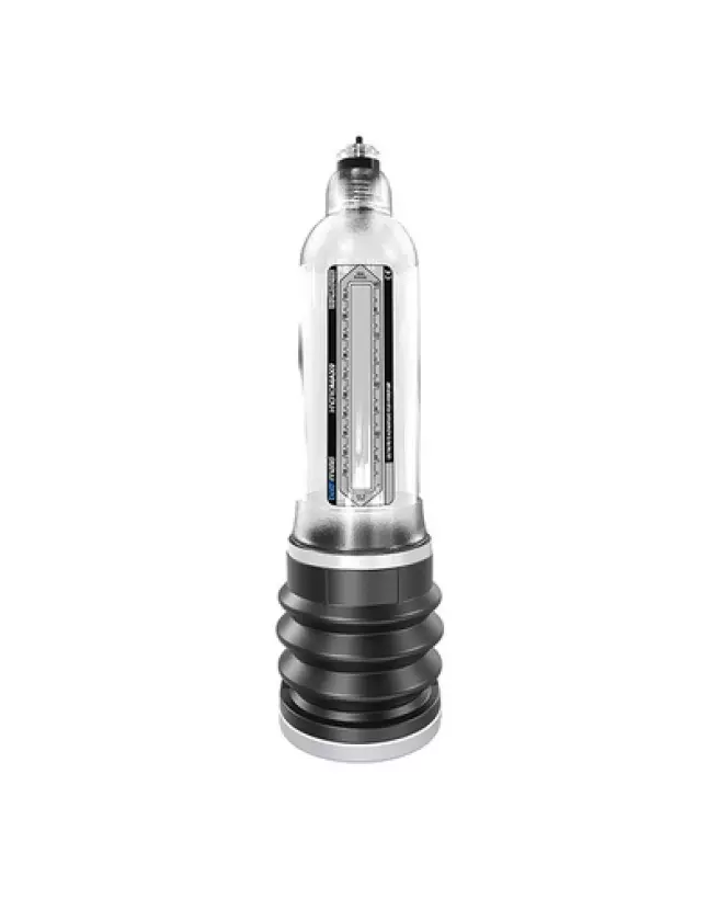 Image de la pompe à pénis HydroMax9 Clear de BathMate, design transparent et ergonomique-1
