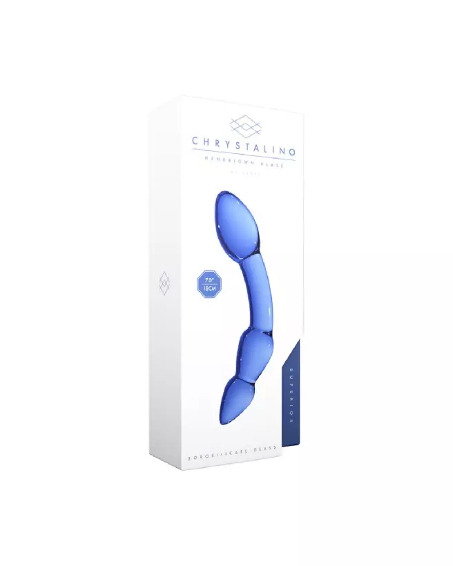 Photo du Glass Dildo Superior de Chrystalino, sextoy en verre élégant-2