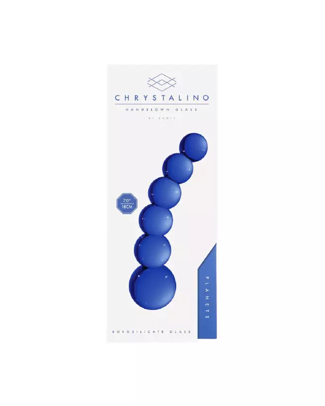 Dildo en verre Planets de Chrystalino by Shots pour sensations uniques-4