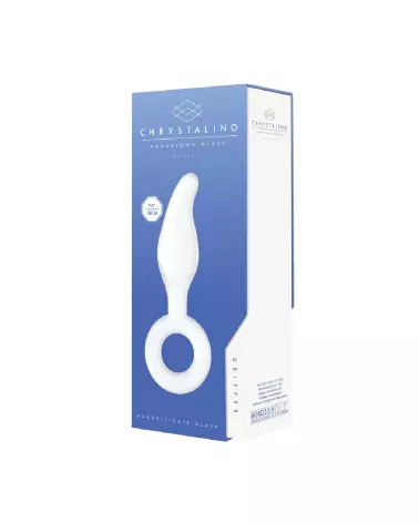 Gripper Glass Dildo with Ring de Chrystalino, sextoy en verre avec anneau-2