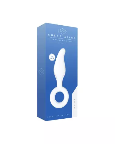 Gripper Glass Dildo with Ring de Chrystalino, sextoy en verre avec anneau-4