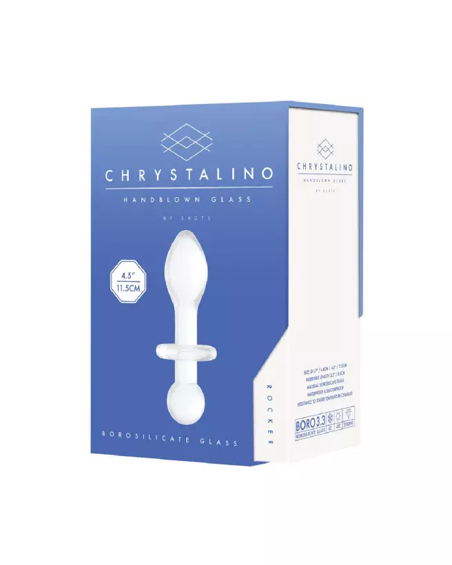 Rocker Glass Dildo Chrystalino by Shots - Sextoy en Verre Haut de Gamme-2