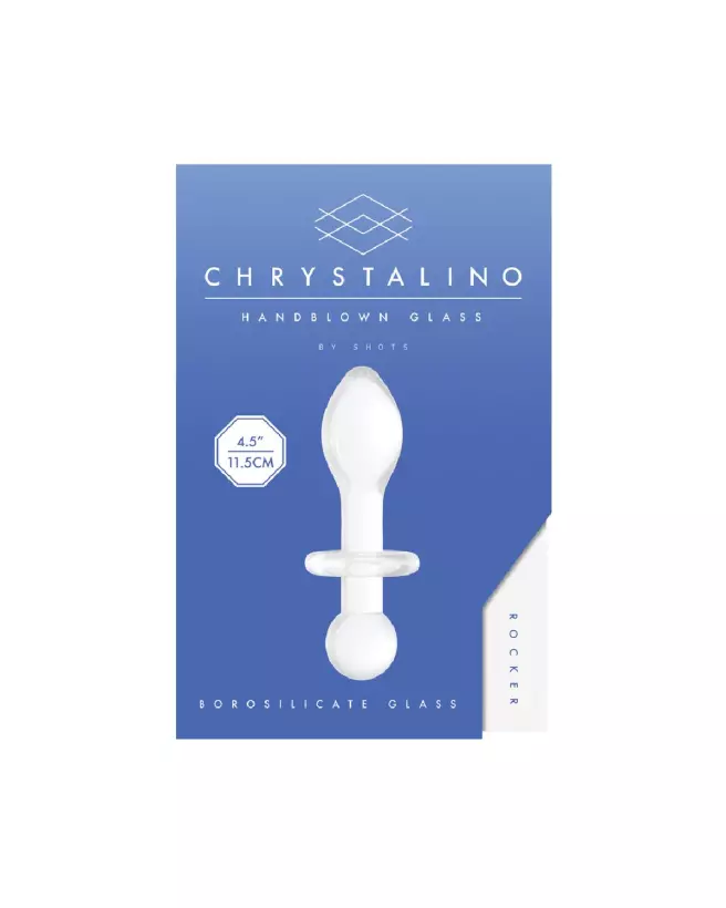 Rocker Glass Dildo Chrystalino by Shots - Sextoy en Verre Haut de Gamme-3