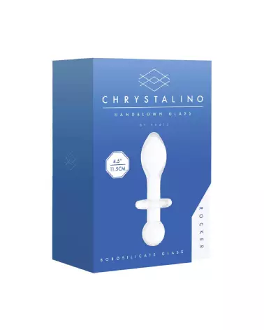 Rocker Glass Dildo Chrystalino by Shots - Sextoy en Verre Haut de Gamme-4
