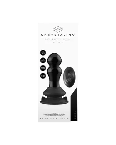 Plug anal en verre Rimly Chrystalino avec ventouse et vibrations-3