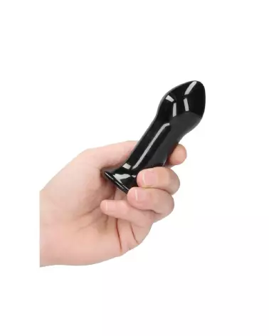 Image de Pluggy Glass Vibrator by Chrystalino, sextoy en verre avec ventouse-7