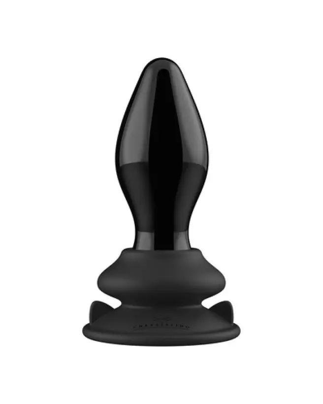 Image du Stretchy Glass Vibrator avec ventouse par Chrystalino, sextoy en verre élégant et sécuritaire-1