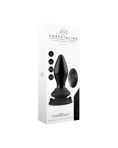 Image du Stretchy Glass Vibrator avec ventouse par Chrystalino, sextoy en verre élégant et sécuritaire-2