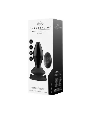 Image du Stretchy Glass Vibrator avec ventouse par Chrystalino, sextoy en verre élégant et sécuritaire-4