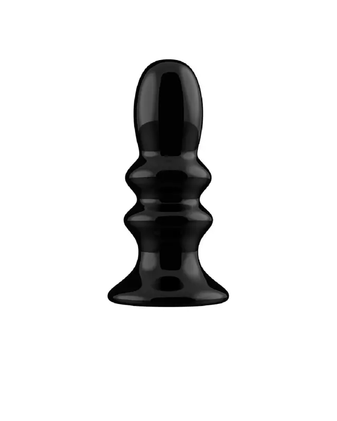 Chrystalino Ribbly Glass Vibrator with Suction Cup Detail-5