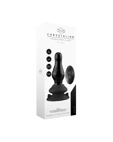 Image de Missy Vibrating Glass Butt Plug avec ventouse par Chrystalino by Shots-2