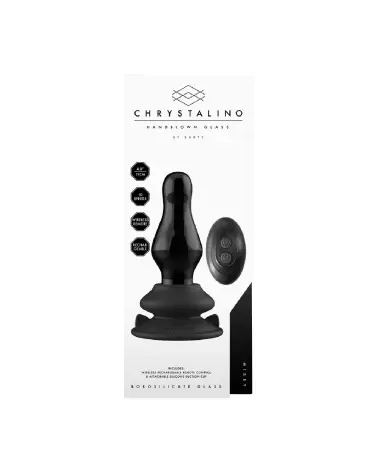 Image de Missy Vibrating Glass Butt Plug avec ventouse par Chrystalino by Shots-3