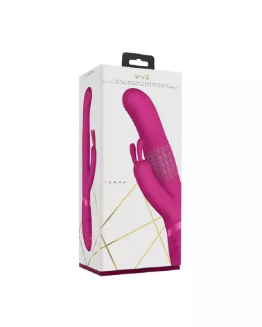 Image du Izara Rotating Beads Rabbit Vibrator de VIVE by Shots en rose, idéal pour stimulation intense.-2