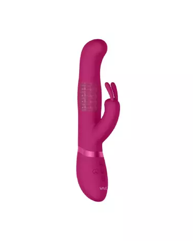 Image du Izara Rotating Beads Rabbit Vibrator de VIVE by Shots en rose, idéal pour stimulation intense.-5