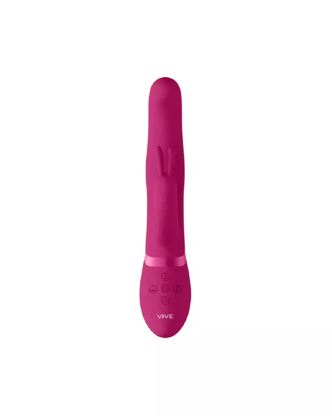 Image du Izara Rotating Beads Rabbit Vibrator de VIVE by Shots en rose, idéal pour stimulation intense.-6