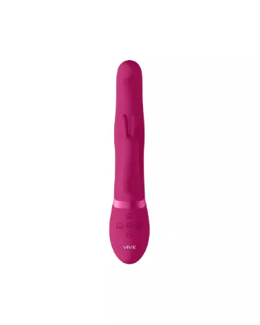 Image du Izara Rotating Beads Rabbit Vibrator de VIVE by Shots en rose, idéal pour stimulation intense.-6