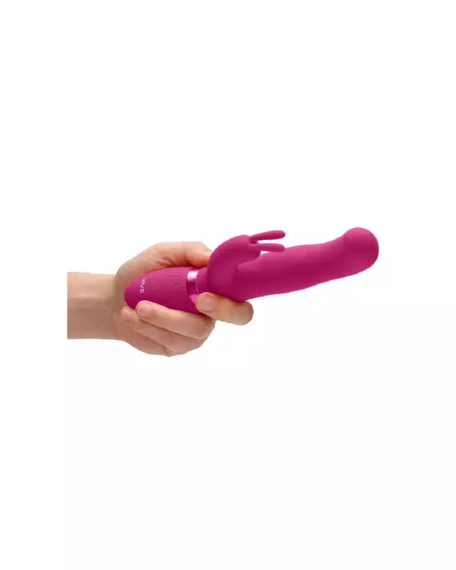 Image du Izara Rotating Beads Rabbit Vibrator de VIVE by Shots en rose, idéal pour stimulation intense.-7