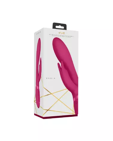 Image du Zosia Classic G-Spot Rabbit Pink par VIVE by Shots, sextoy rose pour stimulation point G et clitoridienne-2
