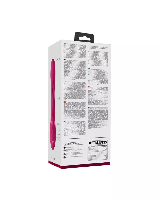 Image du Zosia Classic G-Spot Rabbit Pink par VIVE by Shots, sextoy rose pour stimulation point G et clitoridienne-3