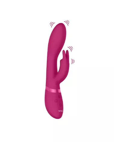 Image du Zosia Classic G-Spot Rabbit Pink par VIVE by Shots, sextoy rose pour stimulation point G et clitoridienne-4