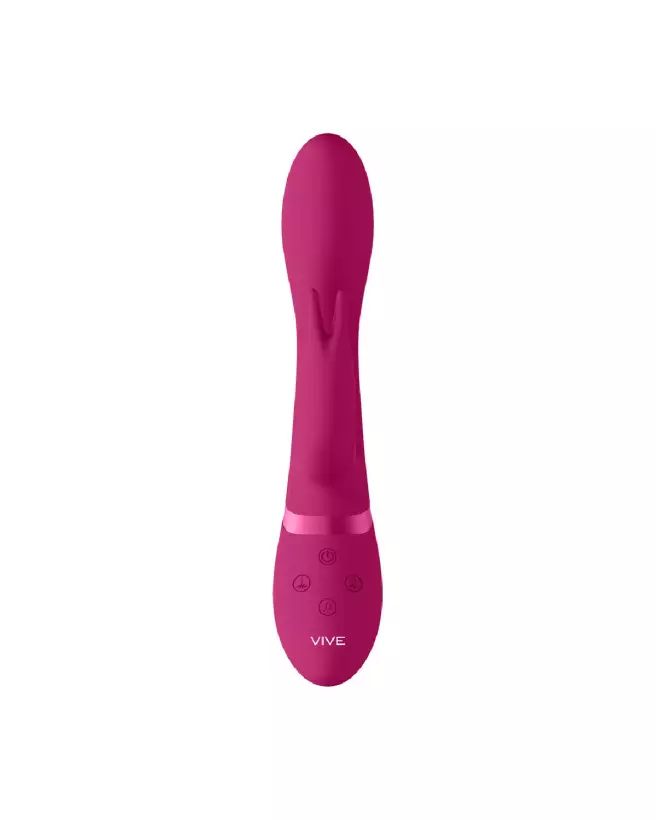 Image du Zosia Classic G-Spot Rabbit Pink par VIVE by Shots, sextoy rose pour stimulation point G et clitoridienne-5