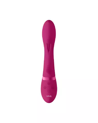 Image du Zosia Classic G-Spot Rabbit Pink par VIVE by Shots, sextoy rose pour stimulation point G et clitoridienne-5