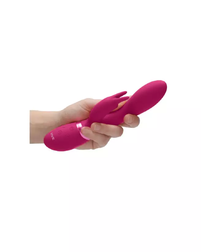 Image du Zosia Classic G-Spot Rabbit Pink par VIVE by Shots, sextoy rose pour stimulation point G et clitoridienne-7