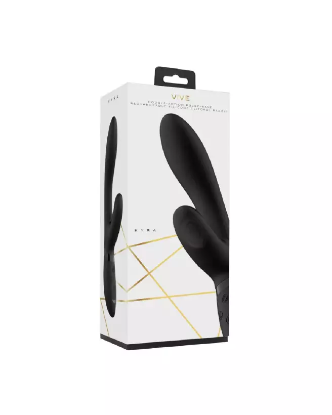 Image du Kyra Pulse Clitoral Rabbit Noir par VIVE by Shots, vibromasseur élégant et puissant pour stimulation intense-2