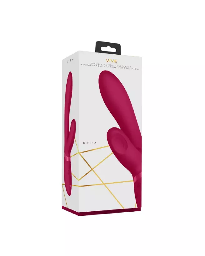 Image du Kyra Pulse Clitoral Rabbit par VIVE by Shots en rose - Stimulateur luxueux pour clitoris et point G-2