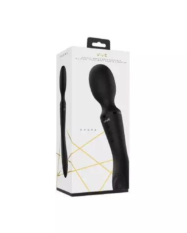 Enora Wand Vibrator Black by VIVE Shots - Vibrations Intenses-2