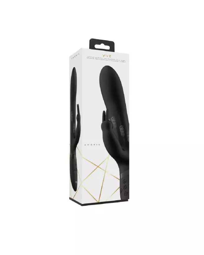 Photo du produit Amoris Stimulating Beads Rabbit Black par VIVE by Shots, jouet intime de luxe-2