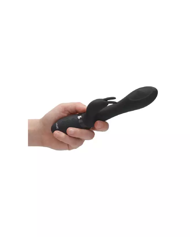 Image du vibromasseur Mira Spinning G-spot Rabbit noir de VIVE by Shots-7