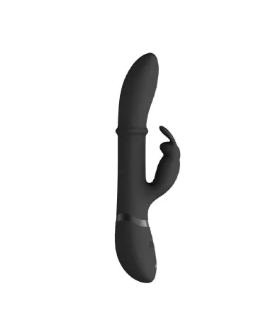 Image du Vibromasseur Halo Ring Rabbit de VIVE by Shots en noir, sextoy élégant et puissant-6