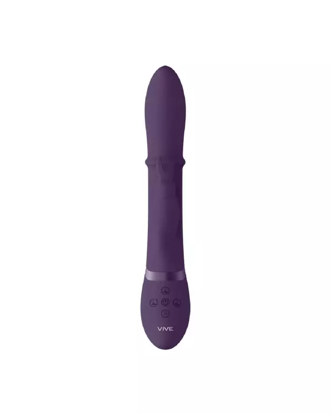 Halo Ring Rabbit Vibrator Purple par VIVE Shots, Sextoy Premium en Silicone-5