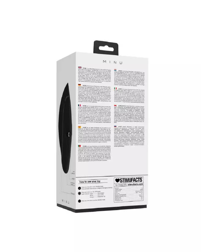 Minu Lay On Vibrator Black de VIVE by Shots pour stimulation clitoridienne-3