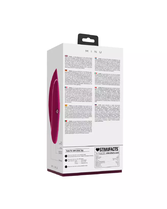 Image du Minu Lay On Vibrator Pink, stimulateur clitoridien de VIVE by Shots-3