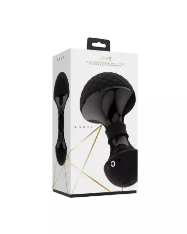 Image de Enoki Bendable Massager Black par VIVE by Shots, Massager Wand flexible et luxueux-2