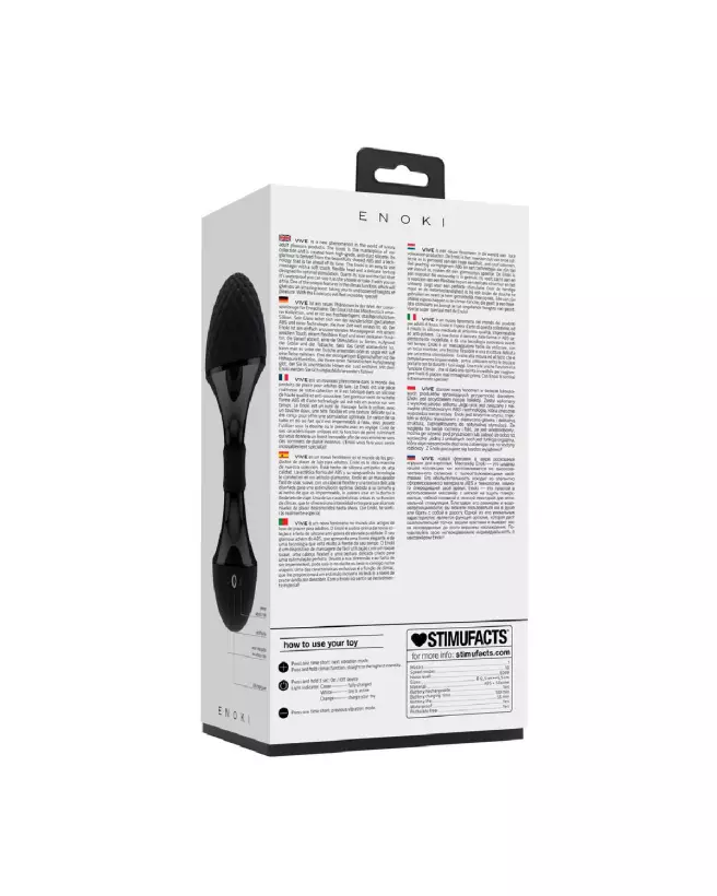 Image de Enoki Bendable Massager Black par VIVE by Shots, Massager Wand flexible et luxueux-3